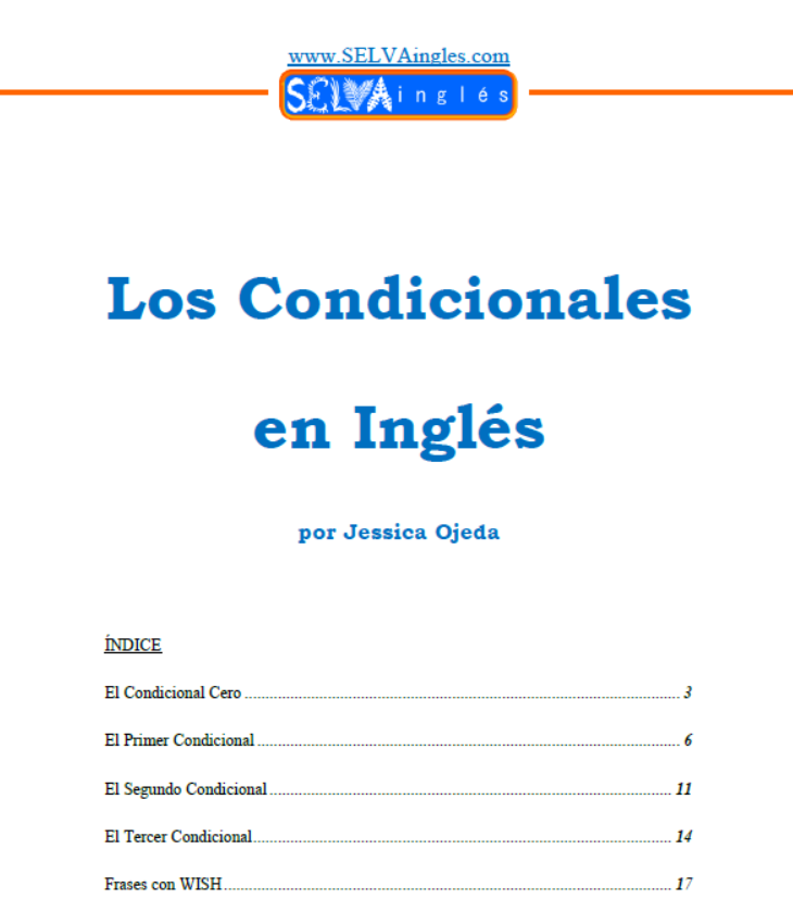 LOS CONDICIONALES EN INGLÉS