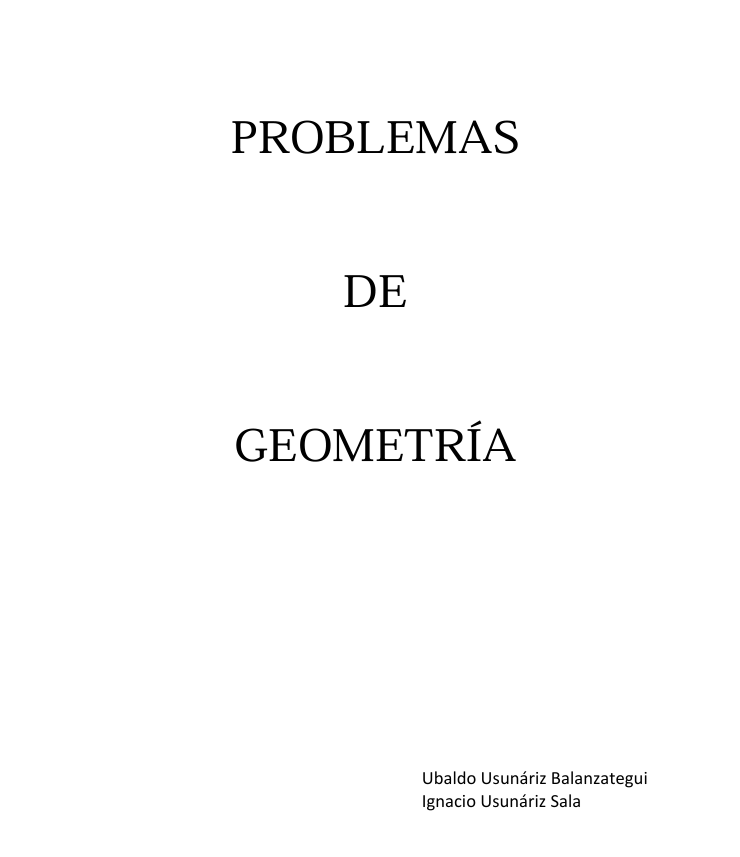 MIL PROBLEMAS DE GEOMETRÍA DEL ESPACIO